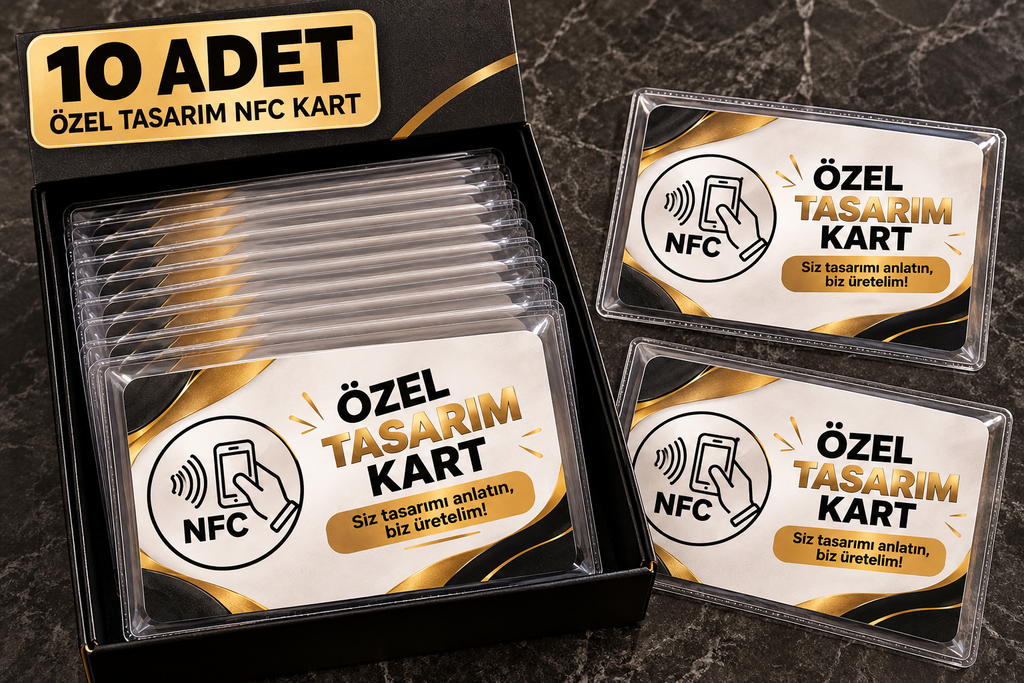Özel Tasarım NFC Kart (10 Adet)