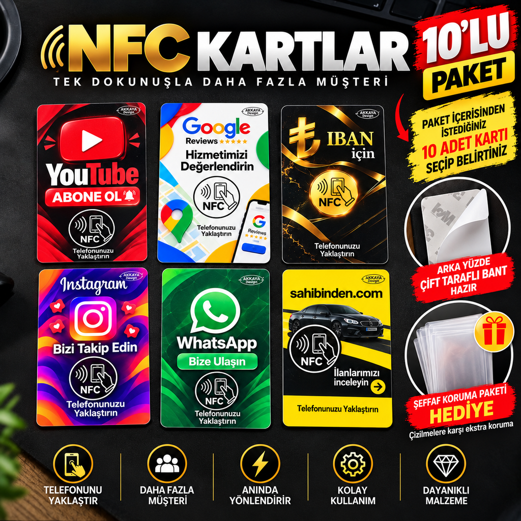 10'lu NFC Kart Paketi