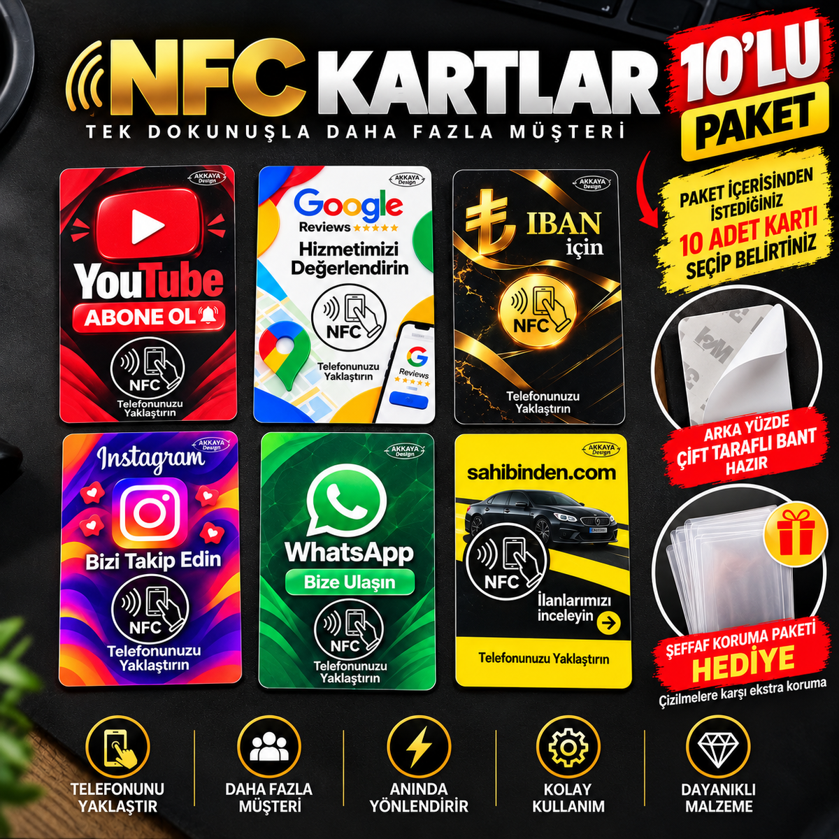 10'lu NFC Kart Paketi